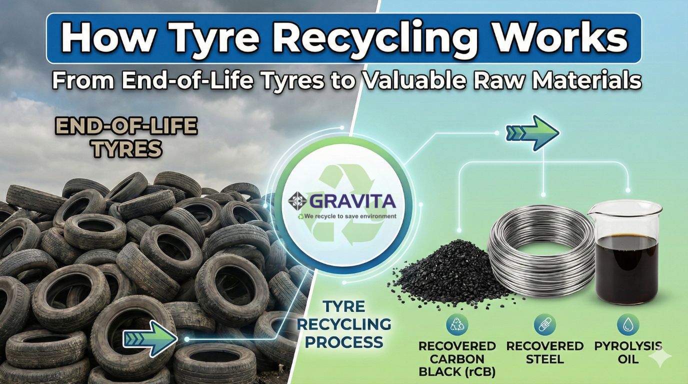 How Tyre Recycling Works, Gravita Europe SRL, Tyre Pyrolysis Process